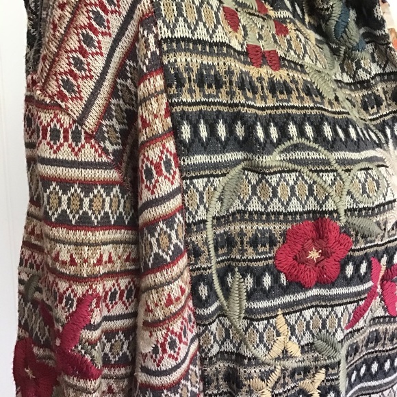Johnny Was BIYA Dana Patchwork Hoodie Duster Large - Picture 9 of 13